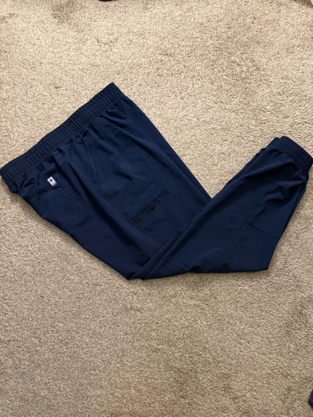 Navy Blue Scrub Pants Jogger Style Medical Uniform